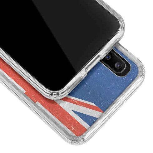 New Zealand Flag Distressed Galaxy A30 Clear Case